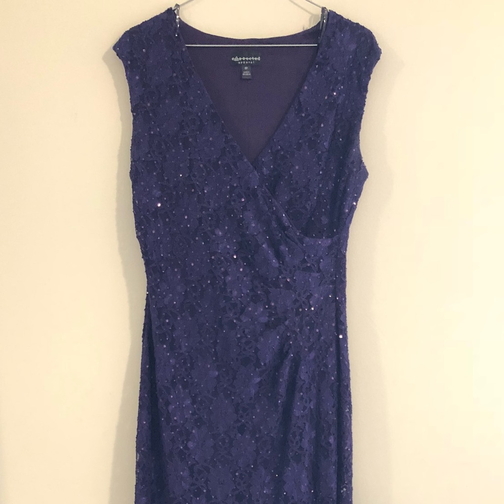 Connected apparel sequin purple dress.